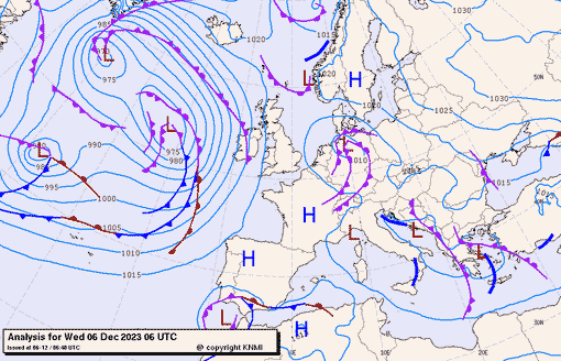 Previsioni meteo per mercoledì 6, giovedì 7, venerdì 8 (dicembre)