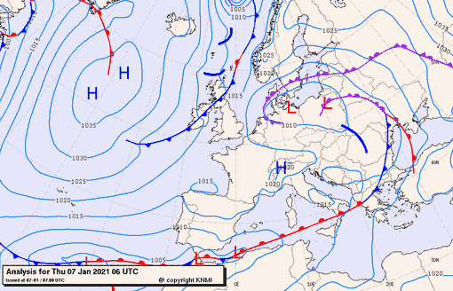 Previsioni meteo per giovedì 7, venerdì 8, sabato 9 (gennaio)