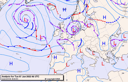 Previsioni meteo per martedì 7, mercoledì 8, giovedì 9 (giugno)