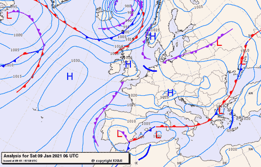 Previsioni meteo per sabato 9, domenica 10, lunedì 11 (gennaio)