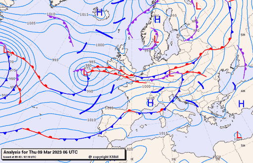 Previsioni meteo per giovedì 9, venerdì 10, sabato 11 (marzo)