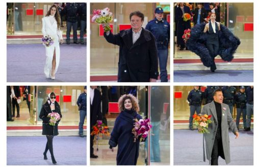 Sanremo, che entusiasmo per l'EniCarpet: piazza Colombo e via Matteotti totalmente sold out per la sfilata dei cantanti (Foto e video)