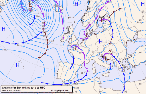 Previsioni meteo per domenica 10, lunedì 11, martedì 12 (novembre)