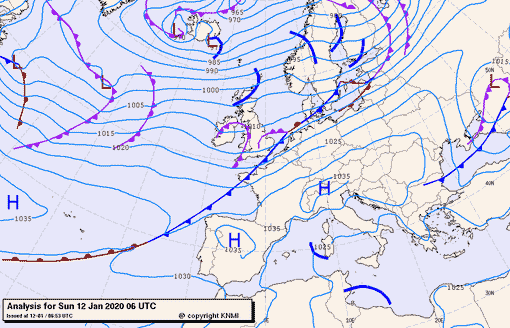 Previsioni meteo per domenica 12, lunedì 13, martedì 14 (gennaio)