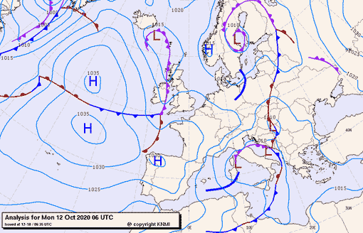 Previsioni meteo per lunedì 12, martedì 13, mercoledì 14 (ottobre)