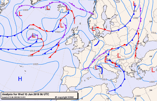Previsioni meteo per mercoledì 13, giovedì 14, venerdì 15 (giugno)