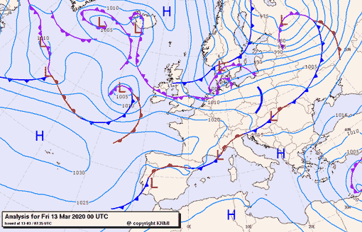Previsioni meteo per venerdì 13, sabato 14, domenica 15 (marzo)