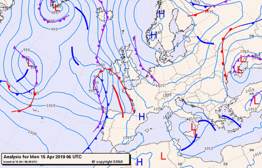 Previsioni meteo per lunedì 15, martedì 16, mercoledì 17 (aprile)