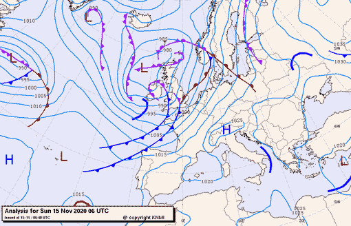 Previsioni meteo per domenica 15, lunedì 16, martedì 17 (novembre)