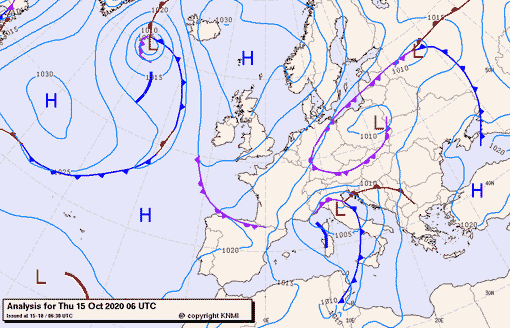 Previsioni meteo per giovedì 15, venerdì 16, sabato 17 (ottobre)