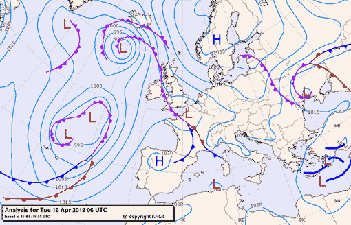 Previsioni meteo per martedì 16, mercoledì 17, giovedì 18 (aprile)
