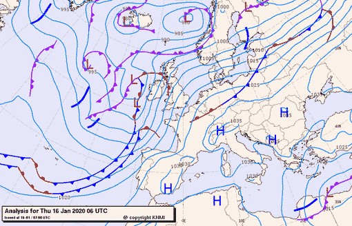 Previsioni meteo per giovedì 16, venerdì 17, sabato 18 (gennaio)