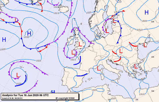 Previsioni meteo per martedì 16, mercoledì 17, giovedì 18 (giugno)