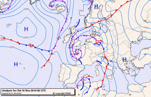 Previsioni meteo per sabato 16, domenica 17, lunedì 18 (novembre)