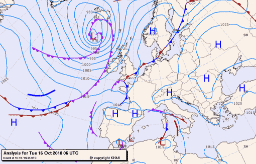 Previsioni meteo per martedì 16, mercoledì 17, giovedì 18 (ottobre)