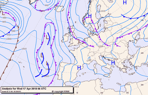 Previsioni meteo per mercoledì 17, giovedì 18, venerdì 19 (aprile)
