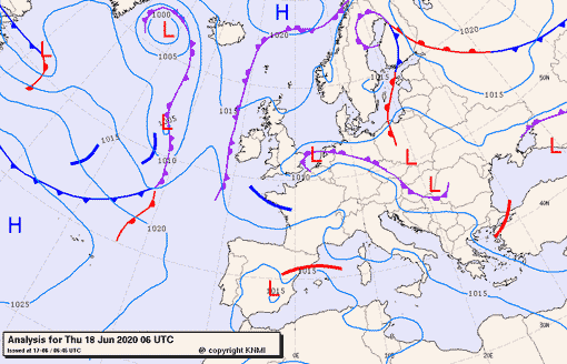 Previsioni meteo per giovedì 18, venerdì 19, sabato 20 (giugno)