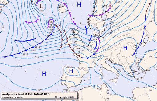 Previsioni meteo per mercoledì 19, giovedì 20, venerdì 21 (febbraio)