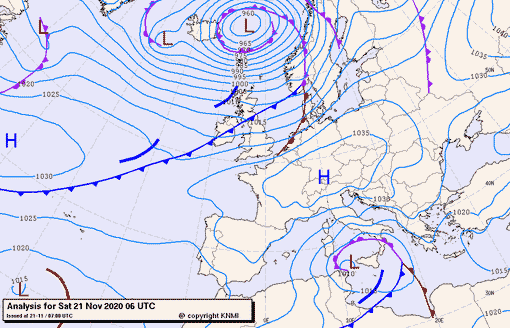 Previsioni meteo per sabato 21, domenica 22, lunedì 23 (novembre)