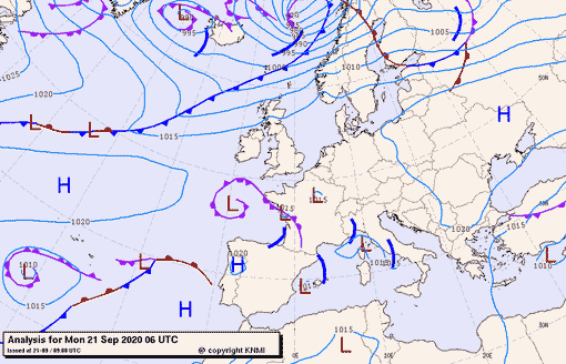Previsioni meteo per lunedì 21, martedì 22, mercoledì 23 (settembre)