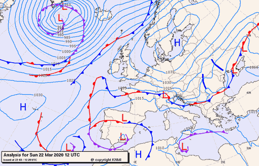 Previsioni meteo per domenica 22, lunedì 23, martedì 24 (marzo)