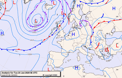 Previsioni meteo per martedì 23, mercoledì 24, giovedì 25 (giugno)