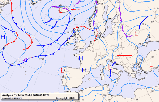 Previsioni meteo per lunedì 23, martedì 24, mercoledì 25 (luglio)