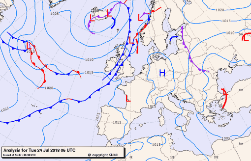 Previsioni meteo per martedì 24, mercoledì 25, giovedì 26 (luglio)