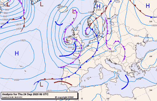 Previsioni meteo per giovedì 24, venerdì 25, sabato 26 (settembre)