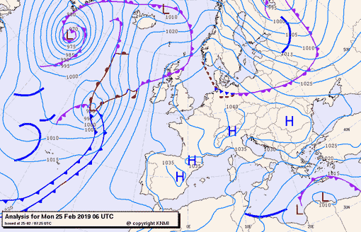 Previsioni meteo per lunedì 25, martedì 26, mercoledì 27 (febbraio)