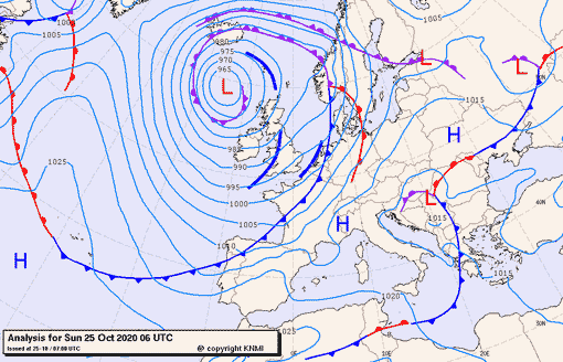 Previsioni meteo per domenica 25, lunedì 26, martedì 27 (ottobre)