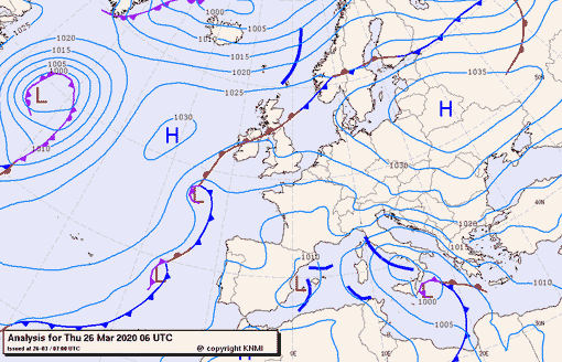 Previsioni meteo per giovedì 26, venerdì 27, sabato 28 (marzo)