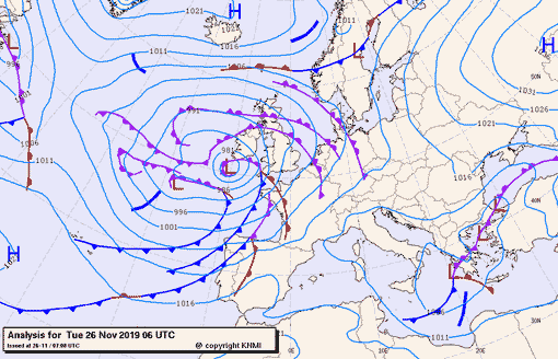 Previsioni meteo per martedì 26, mercoledì 27, giovedì 28 (novembre)