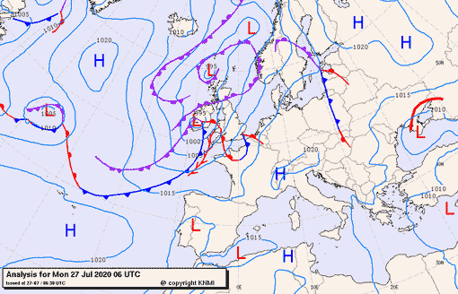 Previsioni meteo per lunedì 27, martedì' 28, mercoledì 29 (luglio)