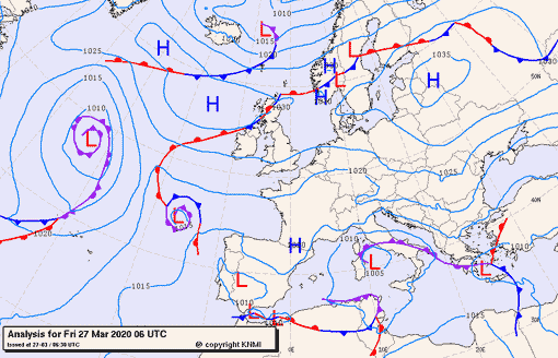 Previsioni meteo per venerdì 27, sabato 28, domenica 29 (marzo)