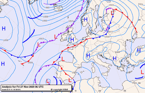 Previsioni meteo per venerdì 27, sabato 28, domenica 29 (novembre)