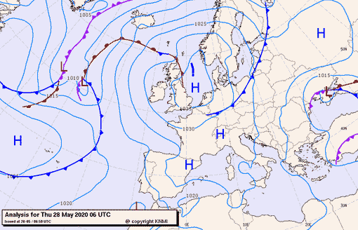 Previsioni meteo per giovedì 28, venerdì 29, sabato 30 (maggio)