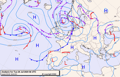 Previsioni meteo per martedì 28, mercoledì 29, giovedì 30 (luglio)