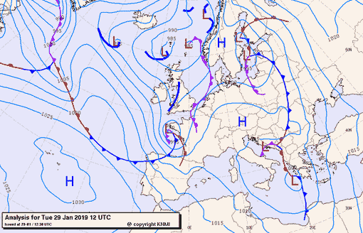 Previsioni meteo per martedì 29, mercoledì 30, giovedì 31 (gennaio)