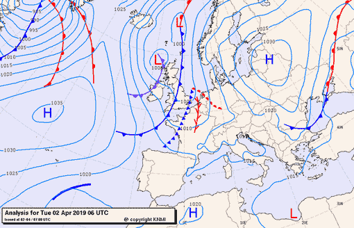 Previsioni meteo per martedì 2, mercoledì 3, giovedì 4 (aprile)