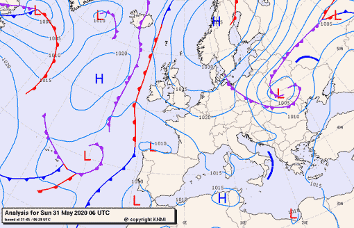 Previsioni meteo per domenica 31, lunedì 1, martedì 2 (giugno)