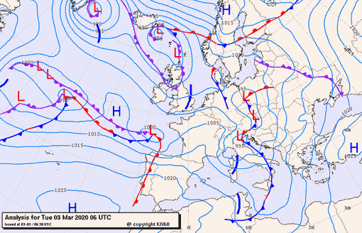 Previsioni meteo per martedì 3, mercoledì 4, giovedì 5 (marzo)