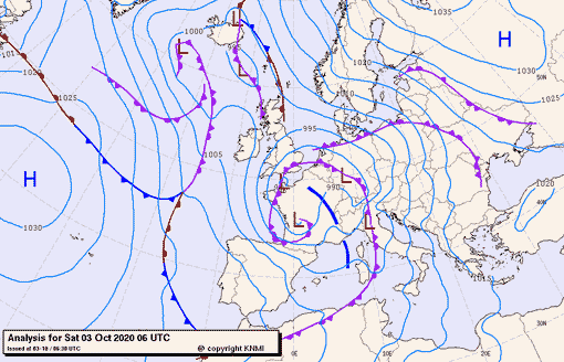 Previsioni meteo per sabato 3, domenica 4, lunedì 5 (ottobre)