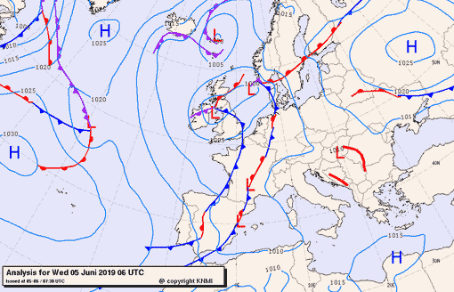 Previsioni meteo per mercoledì 5, giovedì 6, venerdì 7 (giugno)