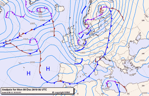 Previsioni meteo per lunedì 9, martedì 10, mercoledì 11 (dicembre)