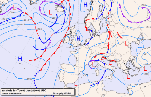 Previsioni meteo per martedì 9, mercoledì 10, giovedì 11 (giugno)