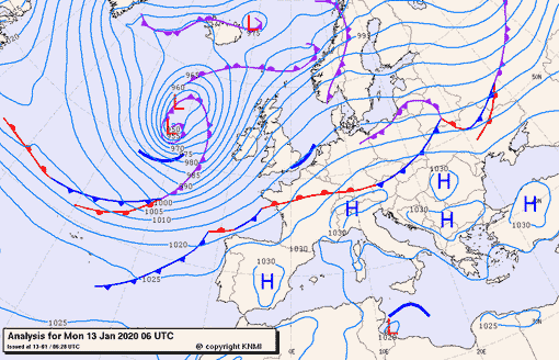 Previsioni meteo per lunedì 13, martedì 14, mercoledì 15 (gennaio)