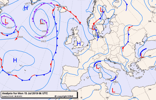 Previsioni meteo per lunedì 15, martedì 16, mercoledì 17 (luglio)