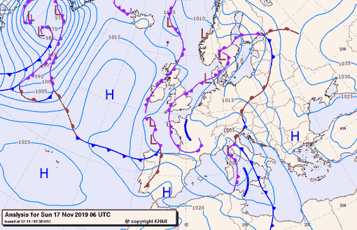 Previsioni meteo per domenica 17, lunedì 18, martedì 19 (novembre)