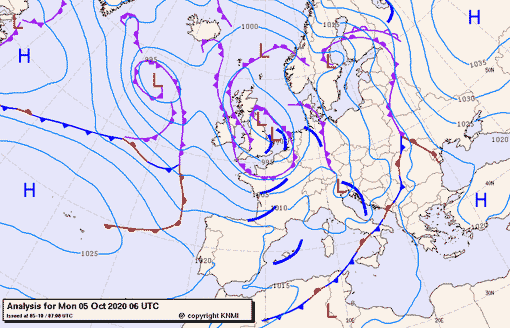 Previsioni meteo per lunedì 5, martedì 6, mercoledì 7 (ottobre)